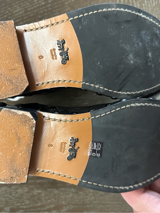 Coach Metallic Silver & Black Studded Ankle Booties - Picture 2 of 4